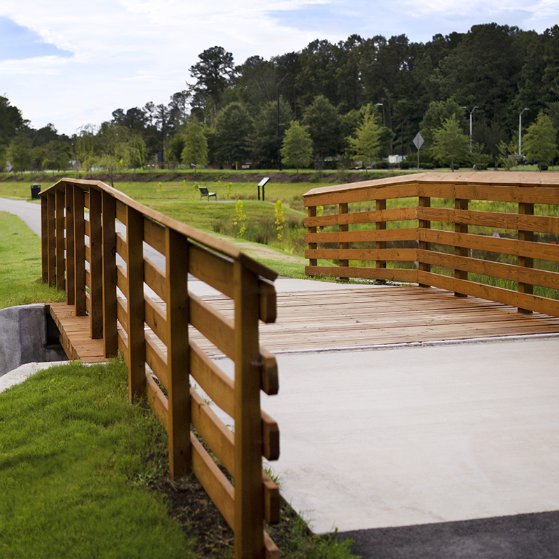 View of one of Morrisville's greenways