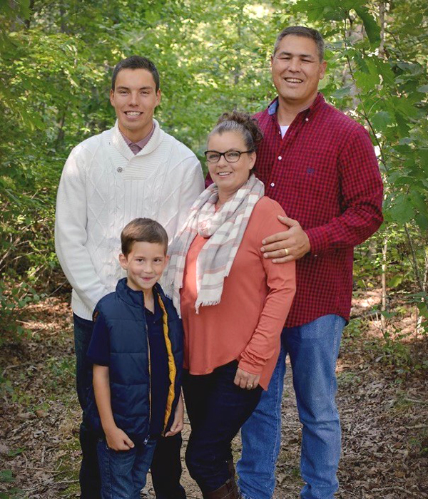 James and his family
