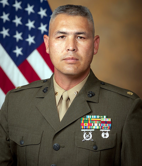 James in his Marine dress uniform